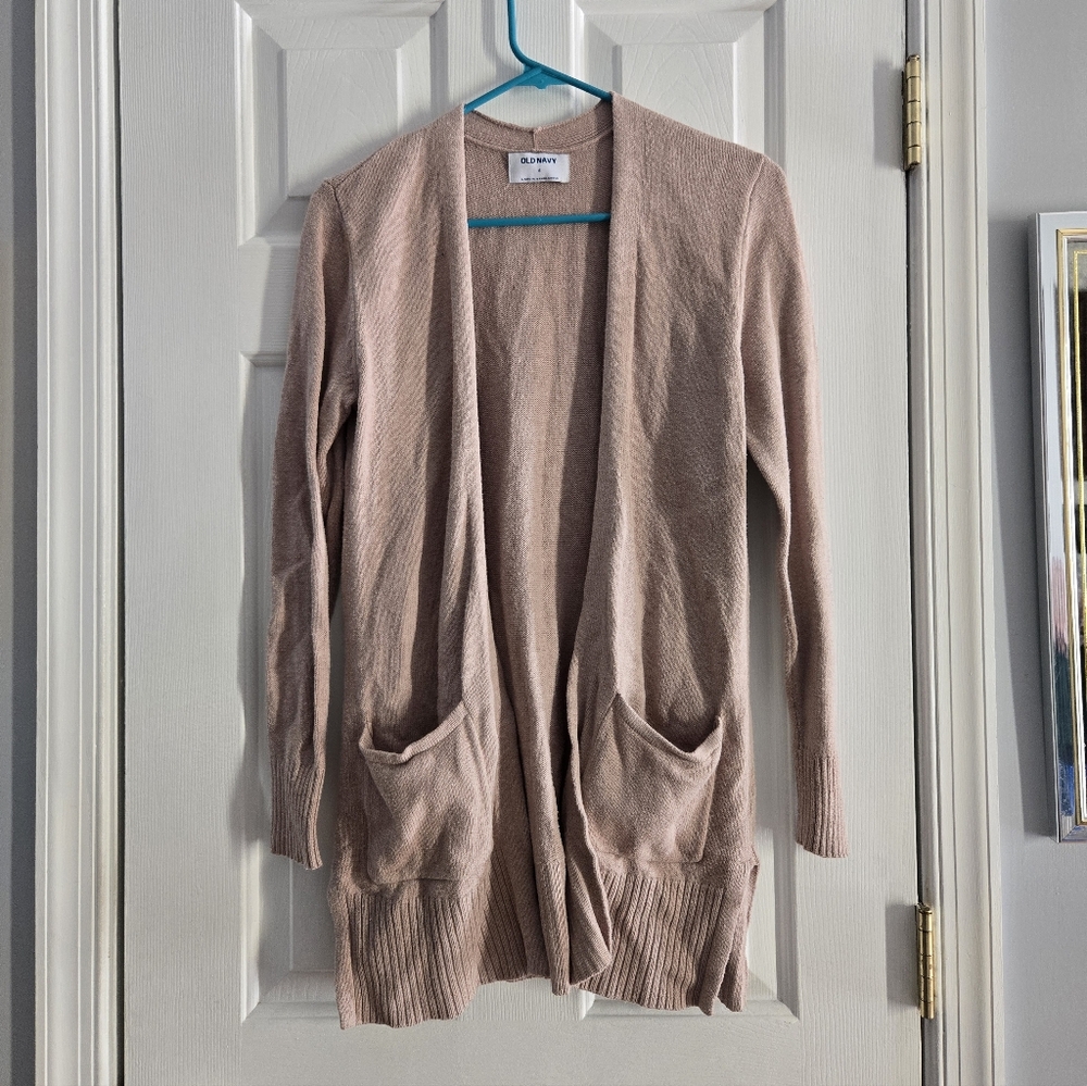 Women's Old Navy Small Light Tan Cardigan Sweater